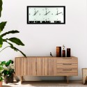 Rechthoekige wandklok mat glas en metaal Fusi Orari Ceart Aanbieding