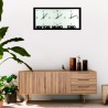 Rechthoekige wandklok mat glas en metaal Fusi Orari Ceart Aanbieding