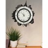 Moderne ronde wandklok van glas en metaal Città Ceart Verkoop