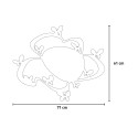Moderne handgemaakte wandklok van metaal en glas Farfalle Ceart Model