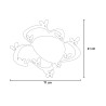 Moderne handgemaakte wandklok van metaal en glas Farfalle Ceart Model
