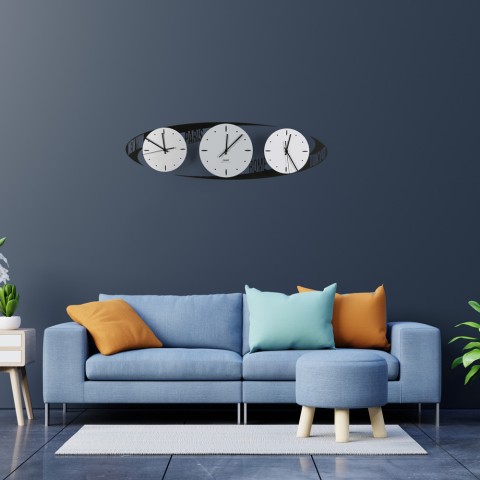 Moderne wandklok met wereldtijden Capitali Ceart Aanbieding