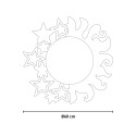 Handgemaakte metalen wandklok rond zon en sterren Ceart Keuze