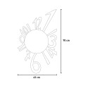 Moderne metalen handgemaakte wandklok Numerico Ceart Prijs