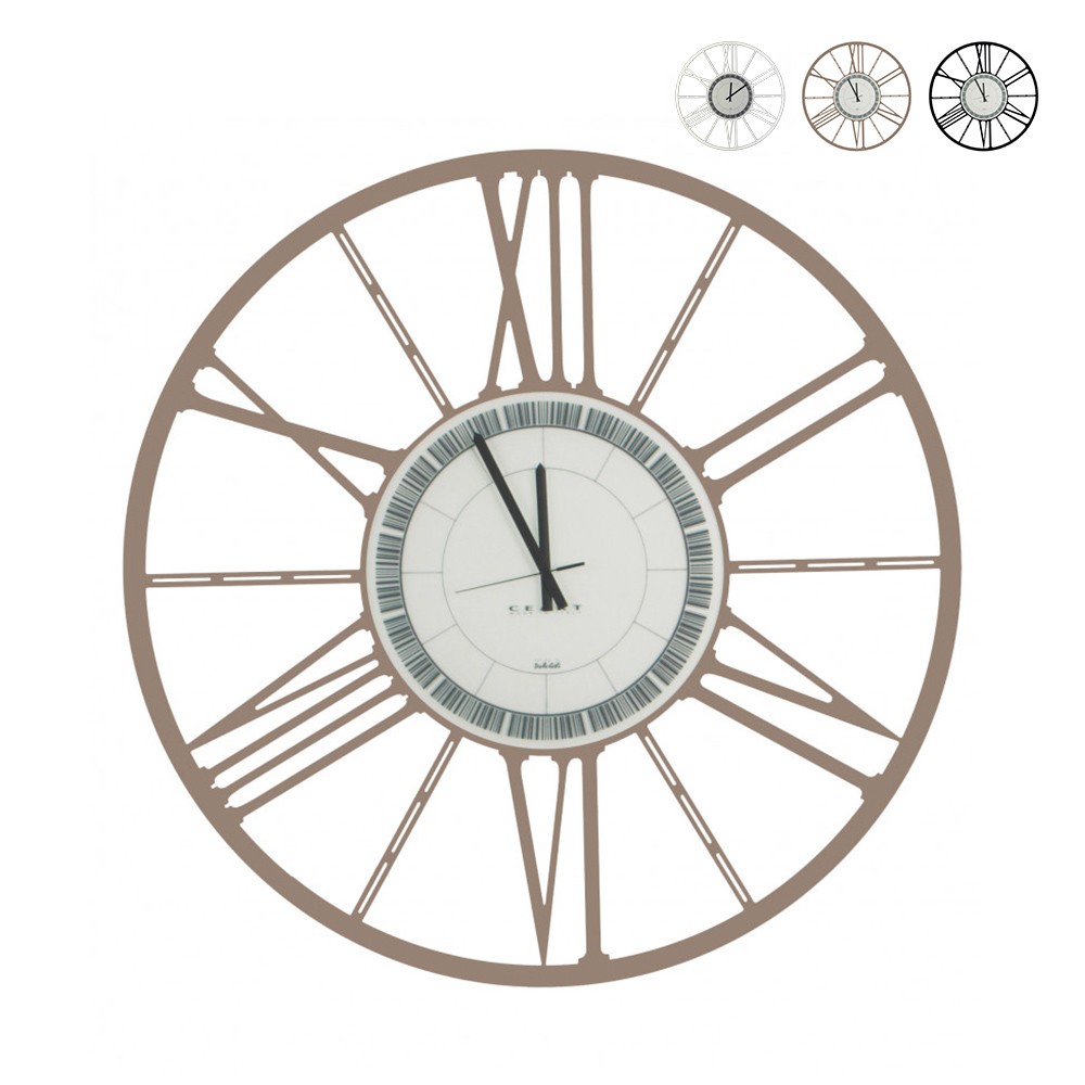 Moderne klassieke industriële ronde wandklok 80 cm Ruota Ceart