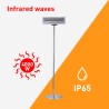 Staande terrasverwarmer met 2 infraroodlampen voor buiten Heat Aanbod