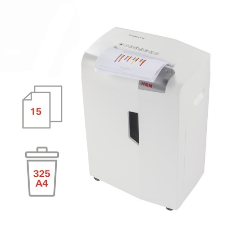 Professionele papierversnipperaar voor kantoor 4 x 37mm X15 Shredstar HSM Aanbieding