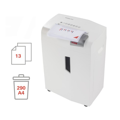 Papierversnipperaar voor kantoor, 13 vel, 4 x 37 mm, kan ook CD’s vernietigen, X13 Shredstar HSM Aanbieding
