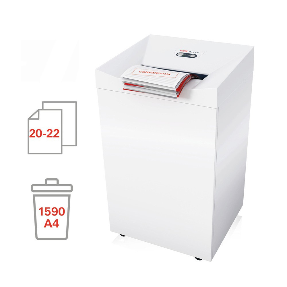 Papierversnipperaar kantoor 4,5 x 30mm 20-22 vel Pure 630 HSM