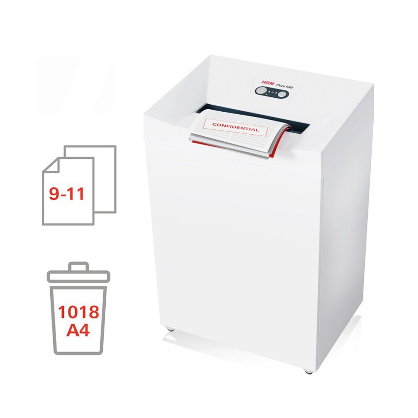 Professionele papiervernietiger voor kantoor 1,9 x 15mm Pure 530 HSM Aanbieding
