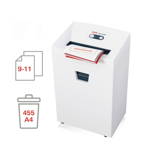 Papierversnipperaar voor kantoor 11 vellen 1,9 x 15 mm Pure 420 HSM Aanbieding