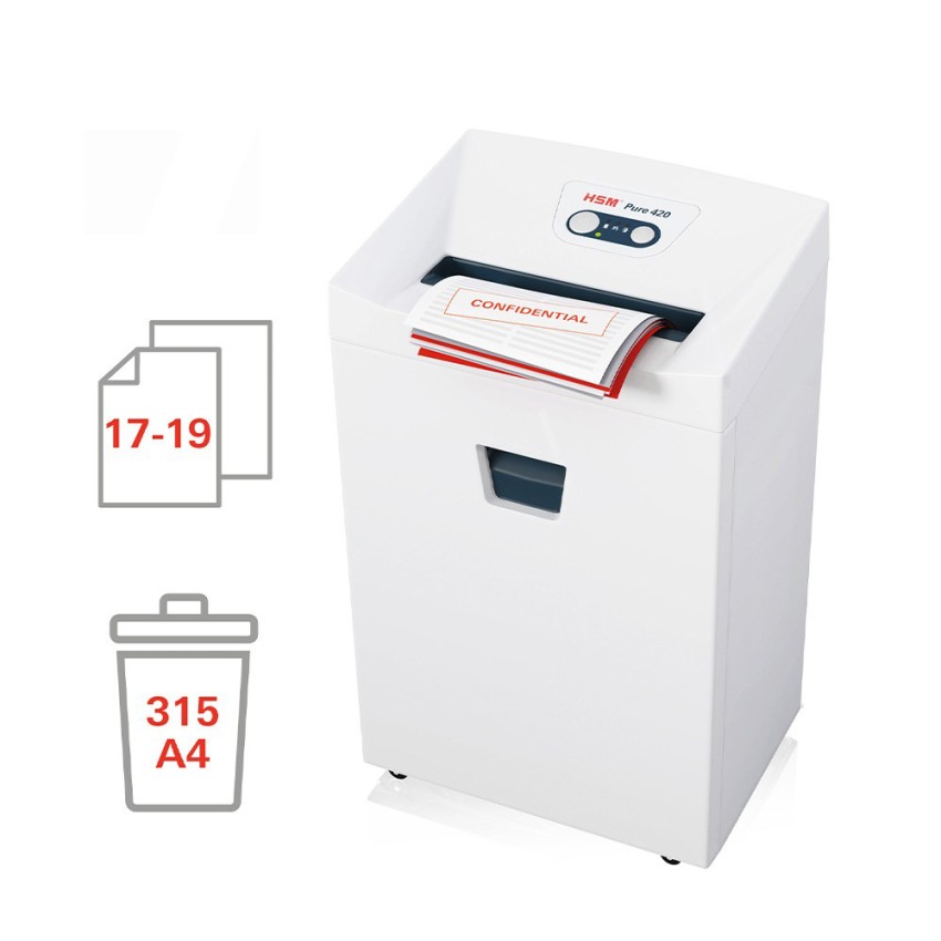 Professionele papierversnipperaar 3,9mm CD/DVD voor kantoor Pure 420 HSM Aanbieding Professionele papierversnipperaar 3,9mm CD/DVD voor kantoor Pure 420 HSM Aanbieding