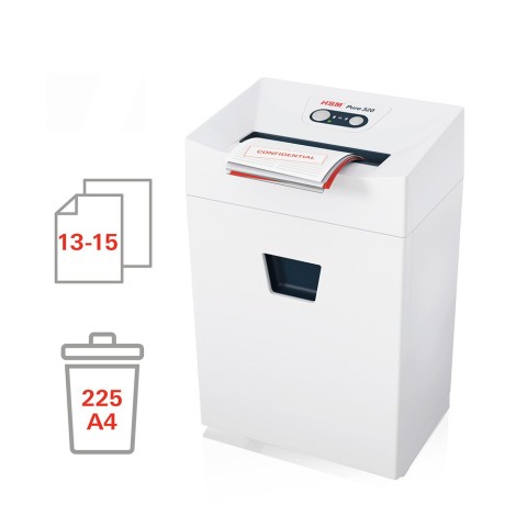 Papierversnipperaar voor thuis en kantoor, snijbreedte 3,9 mm Pure 320 HSM Aanbieding