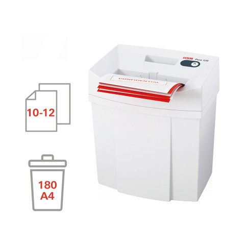 Papiervernietiger voor thuis en kantoor, stroken 3,9 mm, Pure 120 HSM Aanbieding