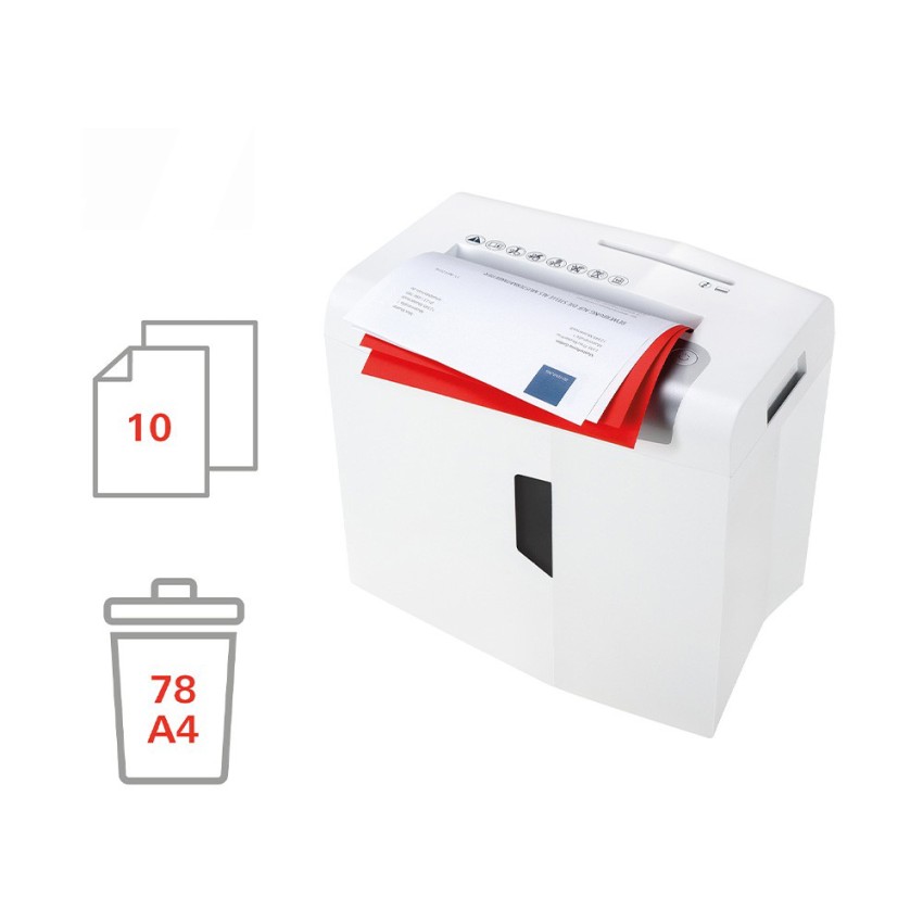 Papierversnipperaar voor kantoor, 10 vellen, snipperbreedte 6mm, geschikt voor CD's, S10 Shredstar HSM Aanbieding Papierversnipperaar voor kantoor, 10 vellen, snipperbreedte 6mm, geschikt voor CD's, S10 Shredstar HSM Aanbieding