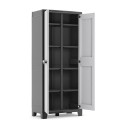 Grijs-zwarte buitenkast met 8 legplanken Titan Multispace XL Keter Aanbod