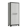 Tuin opbergkast 5 planken grijs zwart Titan Alto XL Keter Aanbieding