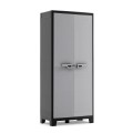 Grijs-zwarte buitenkast met 8 legplanken Titan Multispace XL Keter Aanbieding