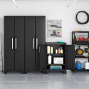 Zwarte multifunctionele kast garage 2 verstelbare planken Detroit Basso Keter Verkoop