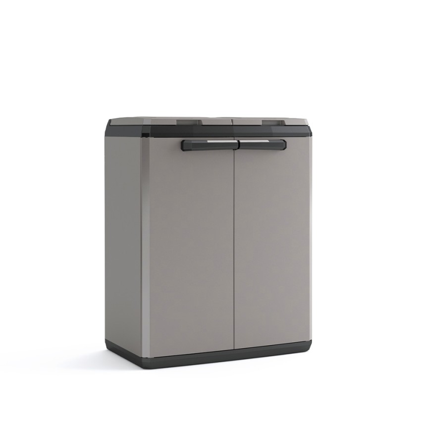 Mobiele afvalscheider kast met 2 vuilniszakken Split Basic Keter Aanbieding Mobiele afvalscheider kast met 2 vuilniszakken Split Basic Keter Aanbieding