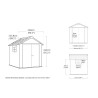 Tuinhuisje van PVC-hars 230x223x242cm Oakland 757 Keter K224432 Voorraad
