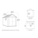 Oakland 759 PVC-hars tuinhuisje 230x287x242cm Keter K224433 Model
