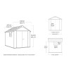 Keter Oakland 759 tuinopslag in PVC-hars 230x287x242 cm K224433 Model