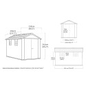 Grote tuinberging 230x350x242cm kunststof Oakland 7511 Keter K226027 Catalogus