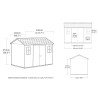 Extra grote kunststof tuinhuis 350x229x254cm Oakland Keter 1175SD K230167 Kortingen