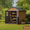Keter Newton 757 Tuinhuis 228x223x252cm Houtlook Kunststof K241886 Model