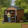 Keter Newton 757 Tuinhuis 228x223x252cm Houtlook Kunststof K241886 Catalogus