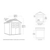 Keter Newton 757 Tuinhuis 228x223x252cm Houtlook Kunststof K241886 Karakteristieken