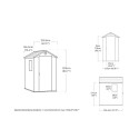 Keter Darwin 4x6 Tuinhuisje PVC Houtlook 125x184x205cm 