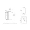 Keter Darwin 4x6 Tuinhuisje PVC Houtlook 125x184x205cm 