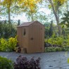 Tuinhuisje natuurlijk houteffect PVC hars 125x184x205cm Darwin 4x6 Keter 