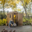Keter Darwin 4x6 Tuinhuisje PVC Houtlook 125x184x205cm 