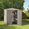 Keter Factor 6x6 K209872 Tuinhuisje van Kunststof met Planken 178x195,5x208cm Aanbieding