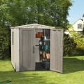 Keter Factor 6x6 K209872 Tuinhuisje van Kunststof met Planken 178x195,5x208cm Aanbieding