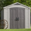 Kunststof tuinhuis met planken 256,4x331,5x243cm Factor 8x11 Keter K209876 Aanbieding