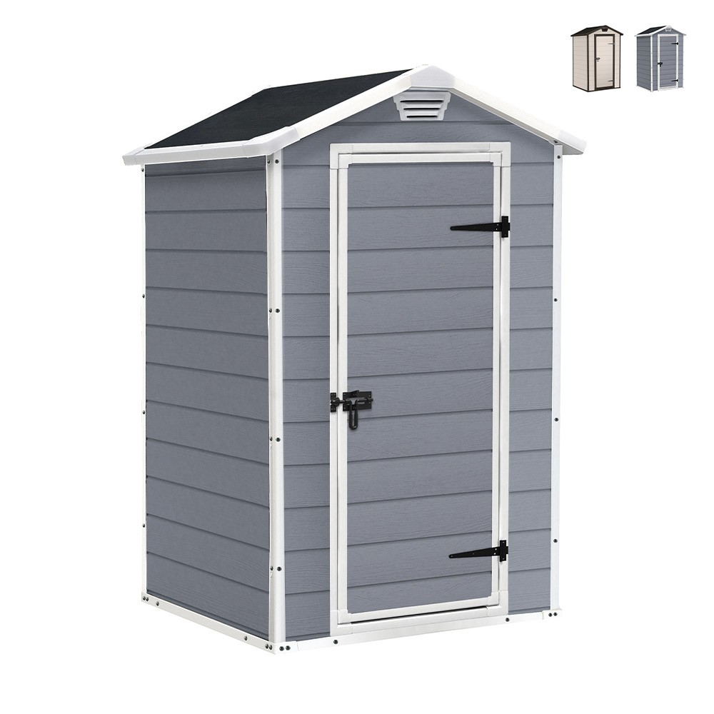 Tuinberging in PVC-hars met vloer 129x103x196cm Manor 4x3 Keter