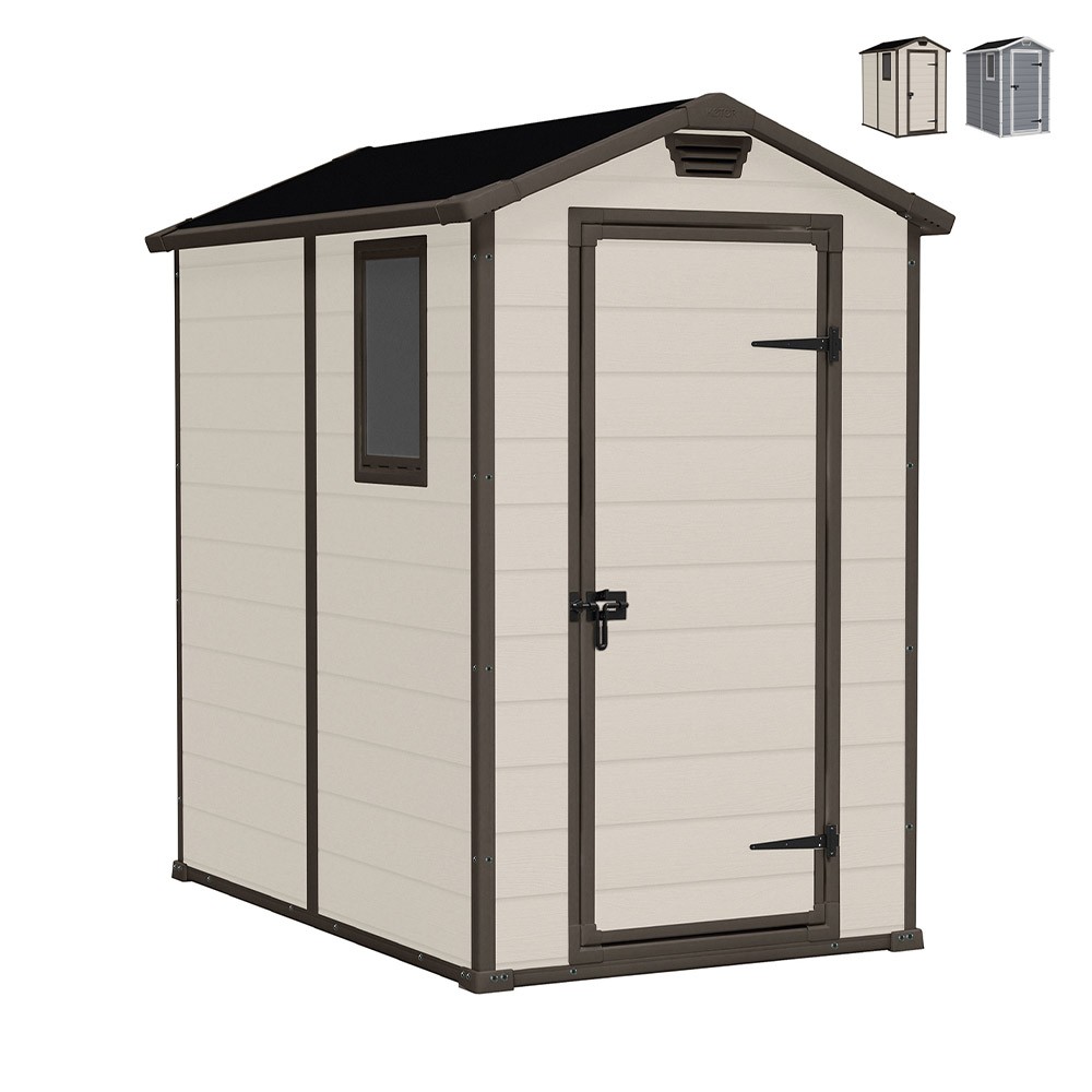 Keter Manor 4x6 Tuinhuis Kunststof PVC 130x192x198cm