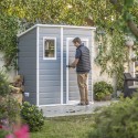 Kunststof tuinhuisje voor opberg gereedschap 183,5x111x200,5cm Manor Pent 6x4 Keter Kosten