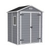 Keter Manor 6x5 tuinhuis 185x152x226cm in PVC-hars Kortingen
