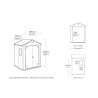 Keter Manor 6x5 tuinhuis 185x152x226cm in PVC-hars 
