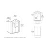 Keter PVC Tuinhuisje met Ramen 185x152x226cm Manor 6x5 Karakteristieken