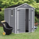 Grote PVC tuinhuis van hars 185,8x236,8x227cm Manor 6x8 Keter Kosten