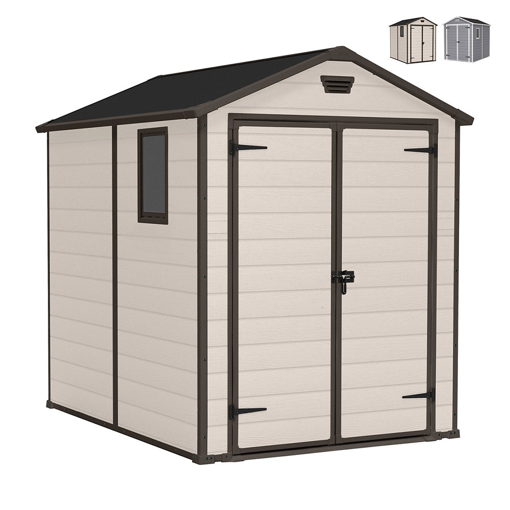 Grote PVC tuinhuis van hars 185,8x236,8x227cm Manor 6x8 Keter