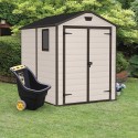 Grote PVC tuinhuis van hars 185,8x236,8x227cm Manor 6x8 Keter Afmetingen