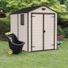 Grote PVC tuinhuis van hars 185,8x236,8x227cm Manor 6x8 Keter Afmetingen