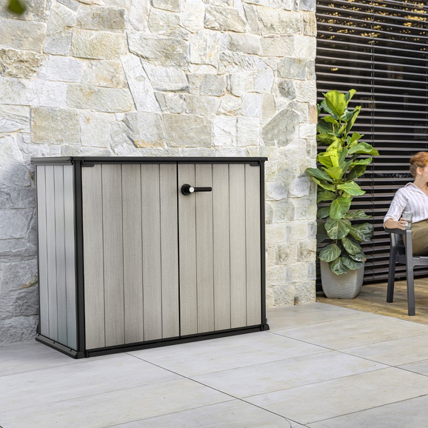 Keter Patio Store K232781: Weerbestendige opbergbox voor tuin gereedschappen in kunststof Aanbieding Keter Patio Store K232781: Weerbestendige opbergbox voor tuin gereedschappen in kunststof Aanbieding